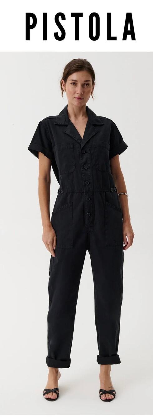 Pistola Grover Field Suit Black Jumpsuit Size Small